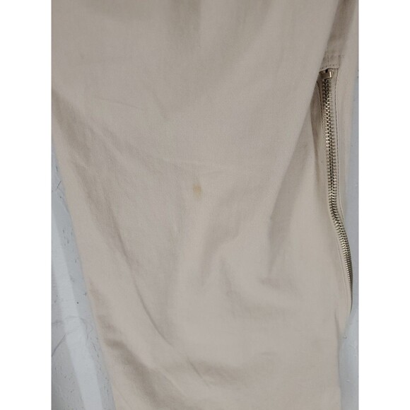 Vintage 90s Y2K Cache Zip Flare Wide Leg Khaki Pants Y2K Streetwear Size 10 - Picture 7 of 9